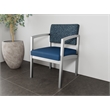 Lesro Industries Steel Waiting Reception Guest Chair Steel Frame in Blue