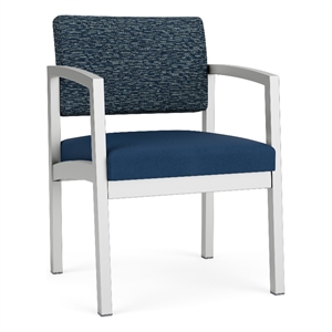Lesro Industries Steel Waiting Reception Guest Chair Steel Frame in Blue