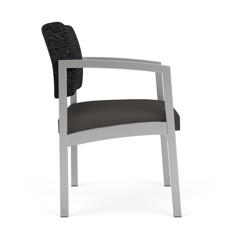 Lesro Industries Steel Waiting Reception Guest Chair Steel Frame in Gray