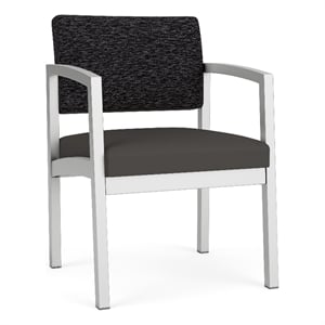 Lesro Industries Steel Waiting Reception Guest Chair Steel Frame in Gray