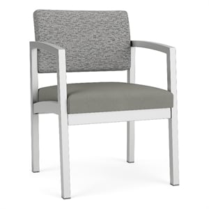 Lesro Industries Steel Waiting Reception Guest Chair Steel Frame in Gray