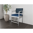 Lesro Industries Steel Waiting Reception Hip Chair Steel Frame in Blue