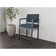 Lesro Industries Steel Waiting Reception Hip Chair Steel Frame in Blue