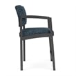 Lesro Industries Steel Waiting Reception Hip Chair Steel Frame in Blue
