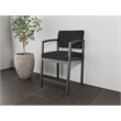 Lesro Industries Steel Waiting Reception Hip Chair Steel Frame in Black