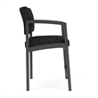 Lesro Industries Steel Waiting Reception Hip Chair Steel Frame in Black
