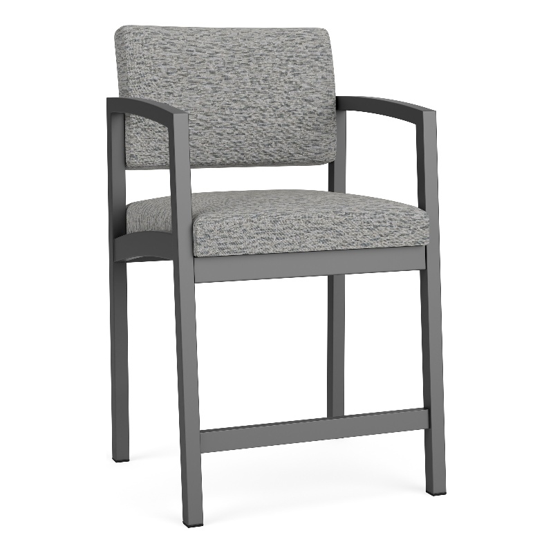 Lesro Industries Steel Waiting Reception Hip Chair Steel Frame in Black