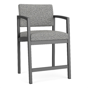 Lesro Industries Steel Waiting Reception Hip Chair Steel Frame in Black