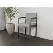 Lesro Industries Steel Waiting Reception Hip Chair Steel Frame in Gray