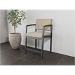 Lesro Industries Steel Waiting Reception Hip Chair Steel Frame in Brown