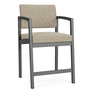 Lesro Industries Steel Waiting Reception Hip Chair Steel Frame in Brown