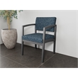 Lesro Industries Steel Waiting Reception Guest Chair Steel Frame in Blue