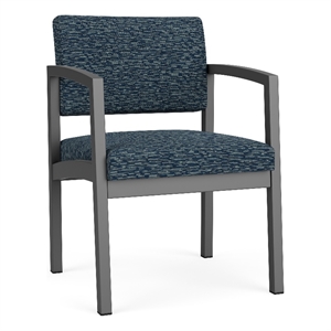 Lesro Industries Steel Waiting Reception Guest Chair Steel Frame in Blue