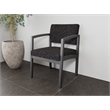 Lesro Industries Steel Waiting Reception Guest Chair Steel Frame in Black