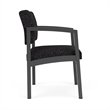 Lesro Industries Steel Waiting Reception Guest Chair Steel Frame in Black