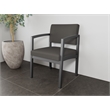 Lesro Industries Steel Waiting Reception Guest Chair Steel Frame in Gray