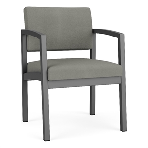 Lesro Industries Steel Waiting Reception Guest Chair Steel Frame in Gray