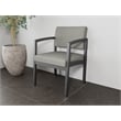 Lesro Industries Steel Waiting Reception Guest Chair Steel Frame in Gray