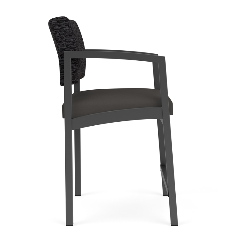 Lesro Industries Steel Waiting Reception Hip Chair Steel Frame in Gray