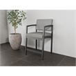 Lesro Industries Steel Waiting Reception Hip Chair Steel Frame in Gray