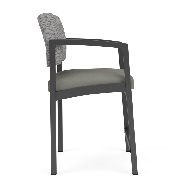 Lesro Industries Steel Waiting Reception Hip Chair Steel Frame in Gray