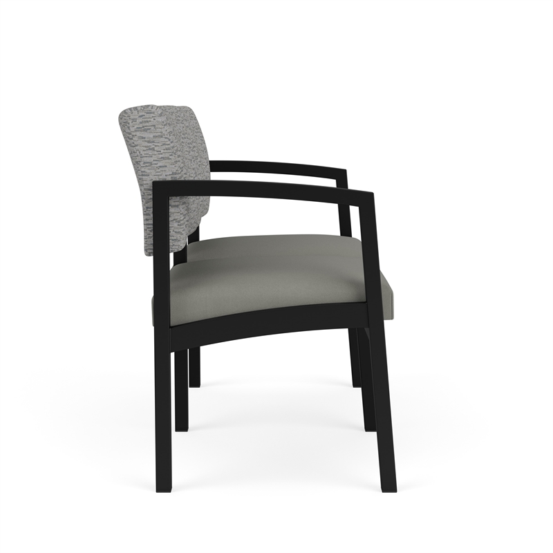 Lesro Industries Steel Waiting Reception 2 Seat Sofa Steel Frame in Gray