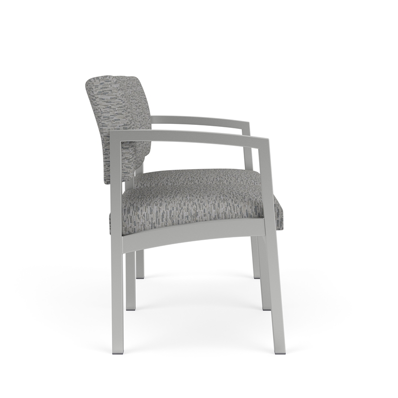 Lesro Industries Steel Waiting Reception 2 Seat Sofa Steel Frame in Gray