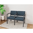 Lesro Industries Steel Waiting Reception 2 Seat Tandem Seating in Blue