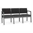 Lesro Industries Steel Waiting Reception 3 Seat Sofa Steel Frame in Blue