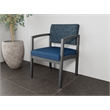 Lesro Industries Steel Waiting Reception Guest Chair Steel Frame in Blue