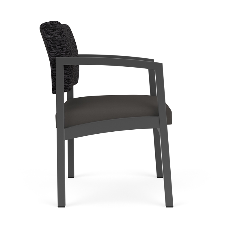 Lesro Industries Steel Waiting Reception Guest Chair Steel Frame in Gray