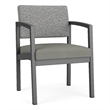 Lesro Industries Steel Waiting Reception Guest Chair Steel Frame in Brown