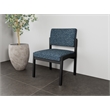 Lesro Industries Steel Waiting Reception Armless Guest Chair in Blue