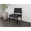 Lesro Industries Steel Waiting Reception Armless Guest Chair in Black