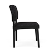 Lesro Industries Steel Waiting Reception Armless Guest Chair in Black