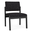 Lesro Industries Steel Waiting Reception Armless Guest Chair in Black