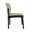 Lesro Industries Steel Waiting Reception Armless Guest Chair in Brown