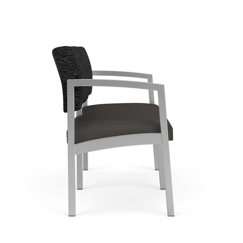 Lesro Industries Steel Waiting Reception 2 Seat Sofa Steel Frame in Gray
