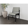 Lesro Industries Steel Waiting Reception Armless Guest Chair in Gray