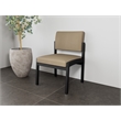 Lesro Industries Steel Waiting Reception Armless Guest Chair in Brown