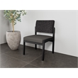 Lesro Industries Steel Waiting Reception Armless Guest Chair in Gray