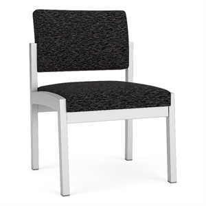 Lesro Industries Steel Waiting Reception Armless Guest Chair in Blue