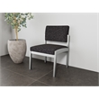 Lesro Industries Steel Waiting Reception Armless Guest Chair in Black