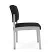 Lesro Industries Steel Waiting Reception Armless Guest Chair in Black