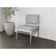 Lesro Industries Steel Waiting Reception Armless Guest Chair in Gray