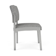 Lesro Industries Steel Waiting Reception Armless Guest Chair in Gray