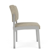 Lesro Industries Steel Waiting Reception Armless Guest Chair in Brown