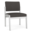 Lesro Industries Steel Waiting Reception Armless Guest Chair in Brown