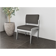 Lesro Industries Steel Waiting Reception Armless Guest Chair in Gray
