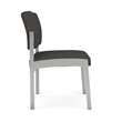 Lesro Industries Steel Waiting Reception Armless Guest Chair in Gray
